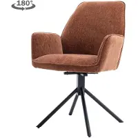 Tower Living Eetkamerstoel Amaro - Bruin/Koper Stof - 65x60x89cm