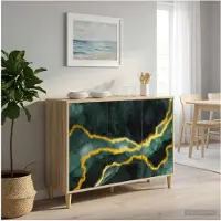 vidaXL Dressoir WIJHE, Sonoma, 102 x 33 x 75 cm, houtvezelplaat
