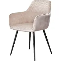 Nest of Nora Set van 2 - Eetkamerstoelen Norel - Ribstof - Ivoor