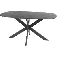 Nest of Nora Eettafel met kruispoot Jorin - Deens ovaal 150 cm - Grafiet