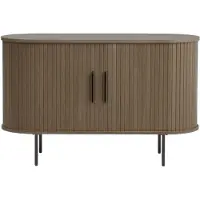 Nest of Nora Dressoir Nova - 120 cm breed - Met schuifdeuren - Eikenfineer - Bruin