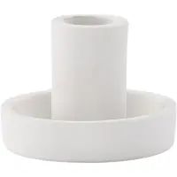 Nest of Nora Set van 2 - Kaarsenhouders - 11x6 CM - Wit