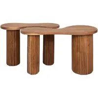 Nest of Nora Organische salontafel set van 2 - Massief acaciahout - Bruin