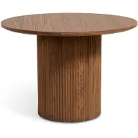Nest of Nora Ronde bijzettafel Fenna - Ø60 cm - Walnoot fineer
