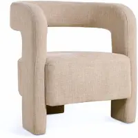 Nest of Nora Design fauteuil Noor - Retro design loungestoel - Beige