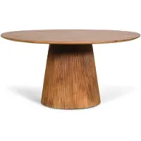Nest of Nora Ronde eettafel Nala - mangohout Ø150 cm - Lichtbruin
