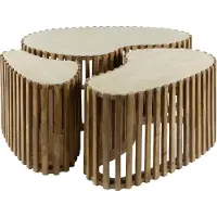 Nest of Nora Salontafel set Sora - Set van 3 Niervormig - Massief mangohout