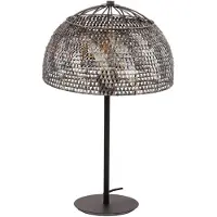Nest of Nora Tafellamp Silan - Metalen draadkap - E27 - Zwart bruin
