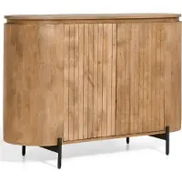 Nest of Nora Mangohouten dressoir Besa - 115x80x40 cm - Lichtbruin