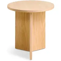 Nest of Nora Ronde houten bijzettafel met latten onderstel - Naturel