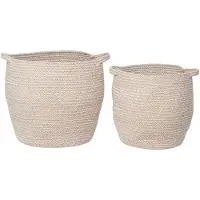 Nest of Nora Opbergmanden set van 2 - Katoen - Beige