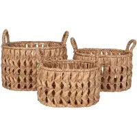 Nest of Nora Opbergmanden set van 3 - Waterhyacint - Natural