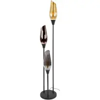 Nest of Nora Vloerlamp Suni - 3-lichts modern design - Zwart