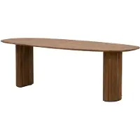 Giga Meubel Eettafel Feline Bruin 200cm