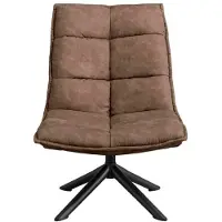 Nest of Nora Draaifauteuil Liv - Comfortabele loungestoel - Taupe microleder