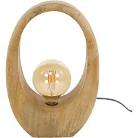 Nest of Nora Tafellamp Celia - Boogdesign van hout - 30x13cm - Massief mango
