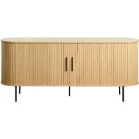 Nest of Nora Dressoir Nova - 180 cm breed - Met schuifdeuren - Eikenfineer - Naturel