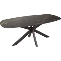 Nest of Nora Eettafel deens ovaal 180 cm - Spider poot - Zwart
