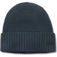 BOSS Ribgebreide beanie van scheerwol met logoplaatje