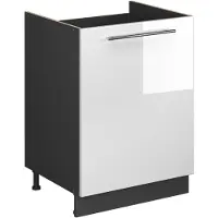 Vicco Wastafelkast Fame-Line, Wit Hoogglans/Antraciet, 60 cm