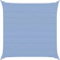 Syfax Zonneschaduwzeil Blauw en Wit 7 x 7 m HDPE