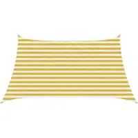 Syfax Zonneschaduwzeil Geel en Wit 3 / 4 x 2 m HDPE