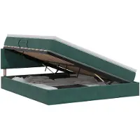 vidaXL Opbergbed met hoofdeinde Donkergroen 180 x 200 cm Fluweel