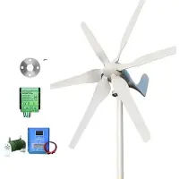 OEM Windturbine, 6 bladen, energieoplossing voor systemen die niet op het elektriciteitsnet zijn aangesloten, met hybride besturing, 3000W, 24V