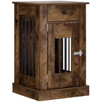 vidaXL Hond kennel meubel Gerookt eiken 50 x 47,5 x 80 cm Bewerkt hout
