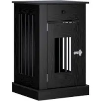 vidaXL Hond kennel meubel Zwart eiken 50 x 47,5 x 80 cm Bewerkt hout
