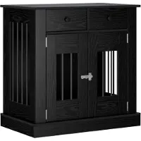 vidaXL Hond kennel meubel Zwart eiken 80 x 47,5 x 80 cm Bewerkt hout