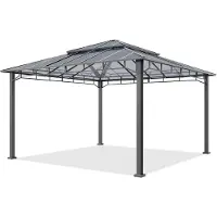 TOOLPORT Tuinpaviljoen 4x4 m, aluminium frame, polycarbonaat dak ca. 8 mm