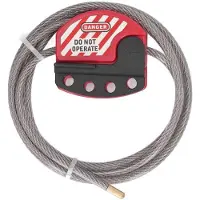 OEM Veiligheidsslot van nylon, PP en UV-bestendig PVC met gaatjes in een stalen kabel, 1,8 meter lang, cijferslot, slagvast, roestvrijstalen kabelslot