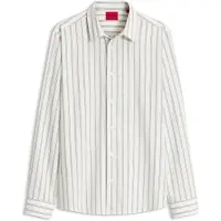 HUGO Relaxed-fit overhemd van geborsteld katoenen flanel Maat M