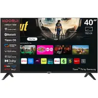 Koorui K40Q1FQ-T8, 40 inch, Full HD QLED, TIZEN TV, Compact formaat met kleurrijk scherm, Dynamisch geluid met Dolby Audio, Top-klasse metalen afwerking