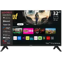 Koorui K32Q1FFQ-T8, 32 inch, Full HD QLED, TIZEN TV, Compact formaat met kleurrijk scherm, Dynamisch geluid met Dolby Audio, Top-end metalen afwerking