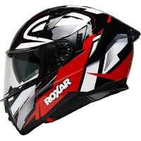 ROXAR HELMETS Motorhelm ROXAR BAYAMO EVO RACE, zwart/wit/rood, maat XL