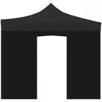 Divina Garden 3x2 meter waterdichte, zwarte zijwand met opvouwbare deur voor een opklapbare partytent