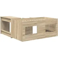 vidaXL Stapelbed met bureau voor kinderen, 2 stuks, Sonoma-eikenhout