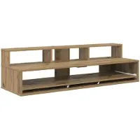 vidaXL studiobureau Artisanaal eiken 130 x 42,5 x 36 cm Bewerkt hout