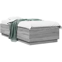 vidaXL Bedframe, grijs Sonoma, 80 x 200 cm, houtvezel