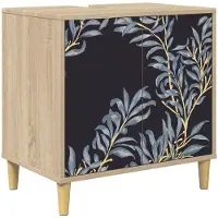 vidaXL Badkamerkast DOKKUM Sonoma 60 x 40 x 60 cm Bewerkt hout
