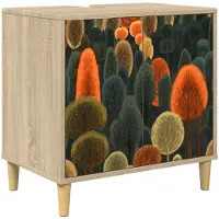 vidaXL Badkamerkast ZAANDAM Sonoma 60 x 40 x 60 cm Bewerkt hout