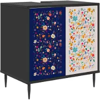 vidaXL Badkamerkast MAINZ, zwart, eikenlook, 60 x 40 x 61 cm