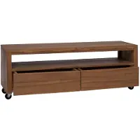 vidaXL Tv-meubel 110 x 30 x 40 cm Naturel Massief Teakhout