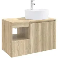 vidaXL Badkamermeubel Set 2 st Sonoma Eiken Bewerkt hout