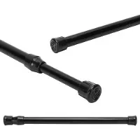 OEM Verstelbare gordijnrail van koolstofstaal, 40-70 cm, zwart