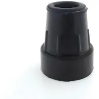 OEM Set van 4 rubberdopjes voor rollator/wandelstokken - Z-type - Metalen sluiting - 18/19mm - Zwart - Rubberen voetjes