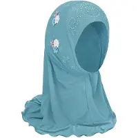 OEM Islamitische sjaal voor meisjes - bloemenhoofdband - licht en ademend materiaal - UV-bescherming - 50 x 30 cm