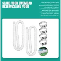 OEM Zwembadkraan - PE-drukslang - Lekvrij - 28x20x5 cm - Met vier klemmen - Inclusief